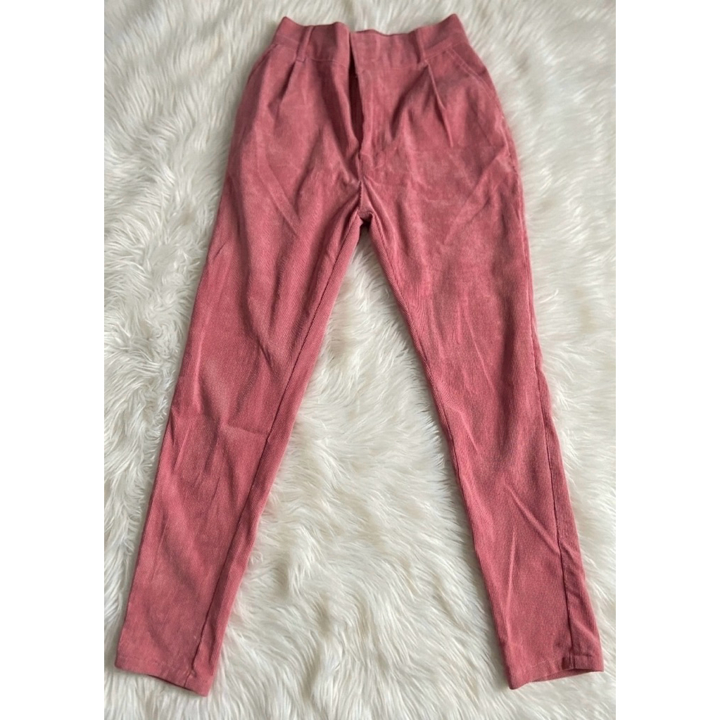 Preloved Frexa Pants Curduroy Dusty Pink