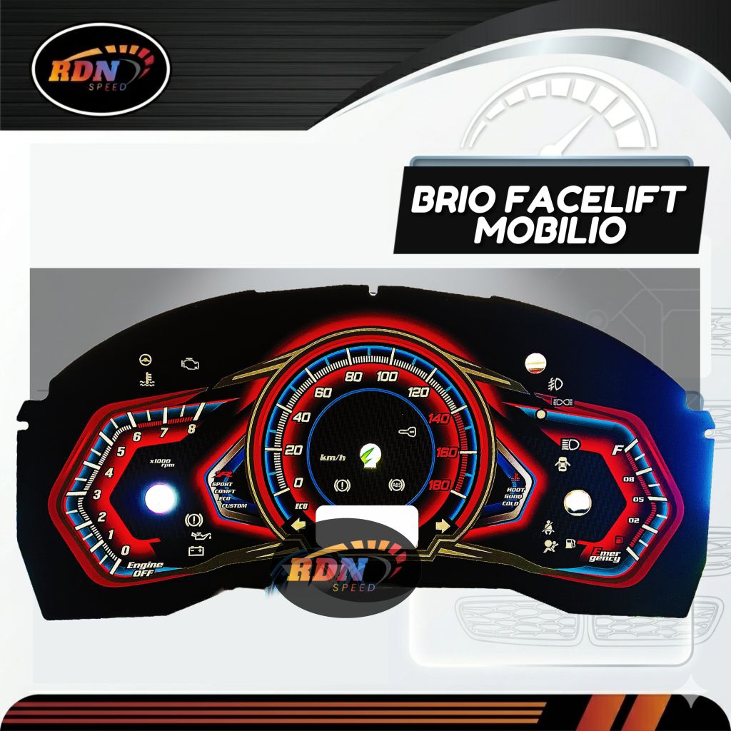 Speedometer variasi  Brio facelift Mobilio Papan Panel speedometer custom