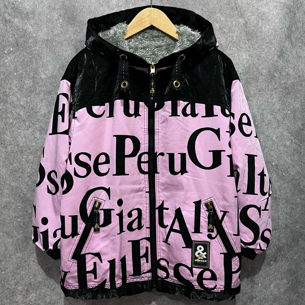 VINTAGE ELLESSE PERUGIA BEAR REVERSIBLE Size L