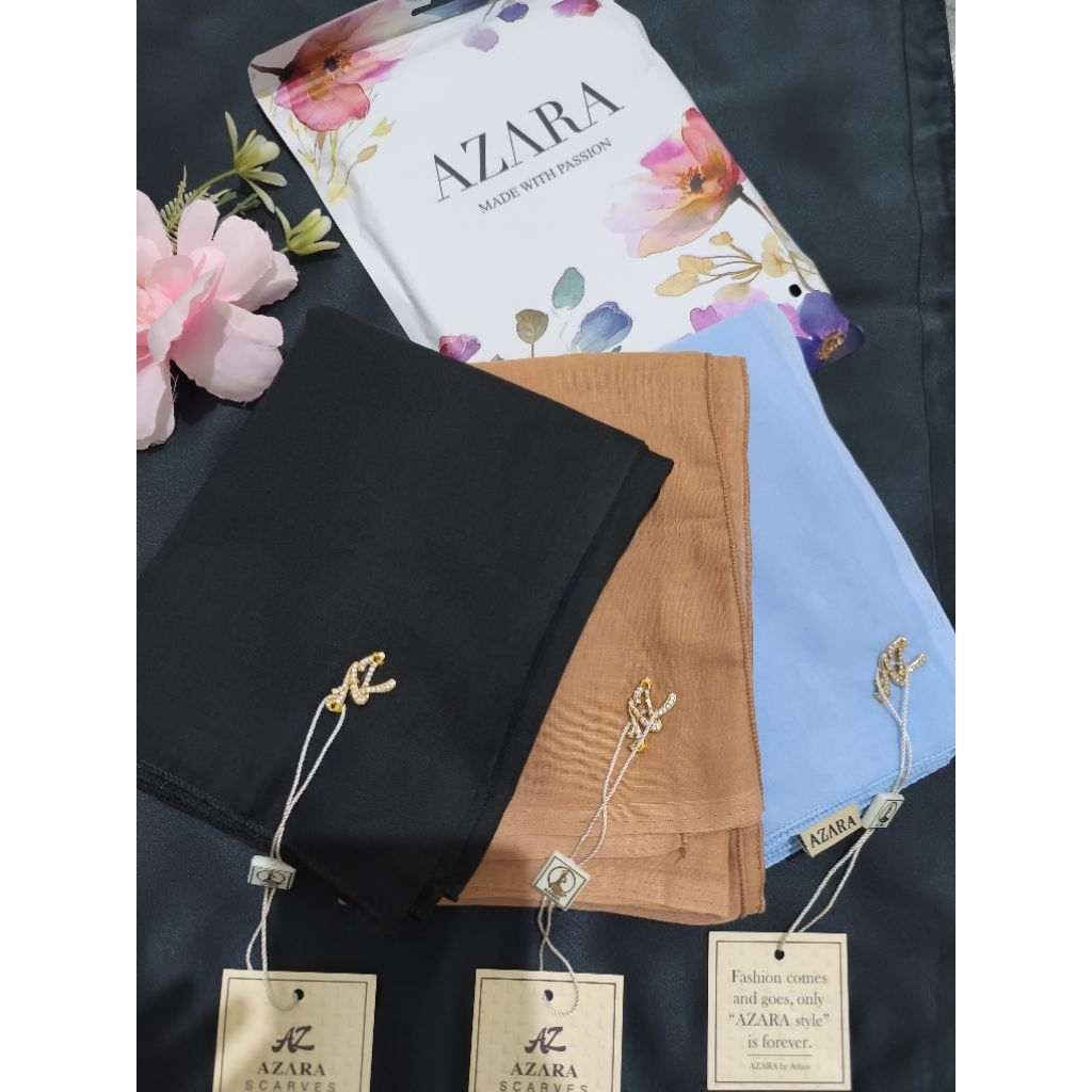 Hijab segi empat paris jadul premium logo sworovski new packaging