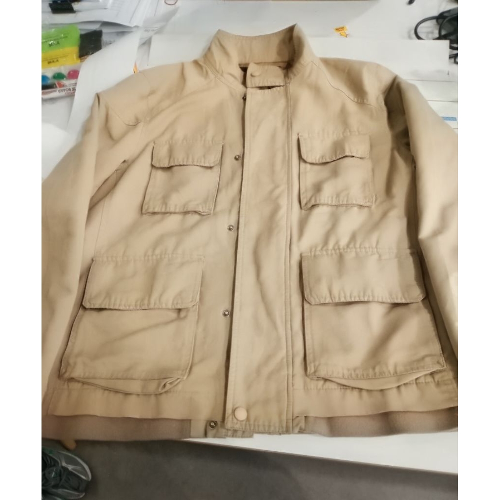 jaket parka army kanvas tebal bukan uniqlo denim levis