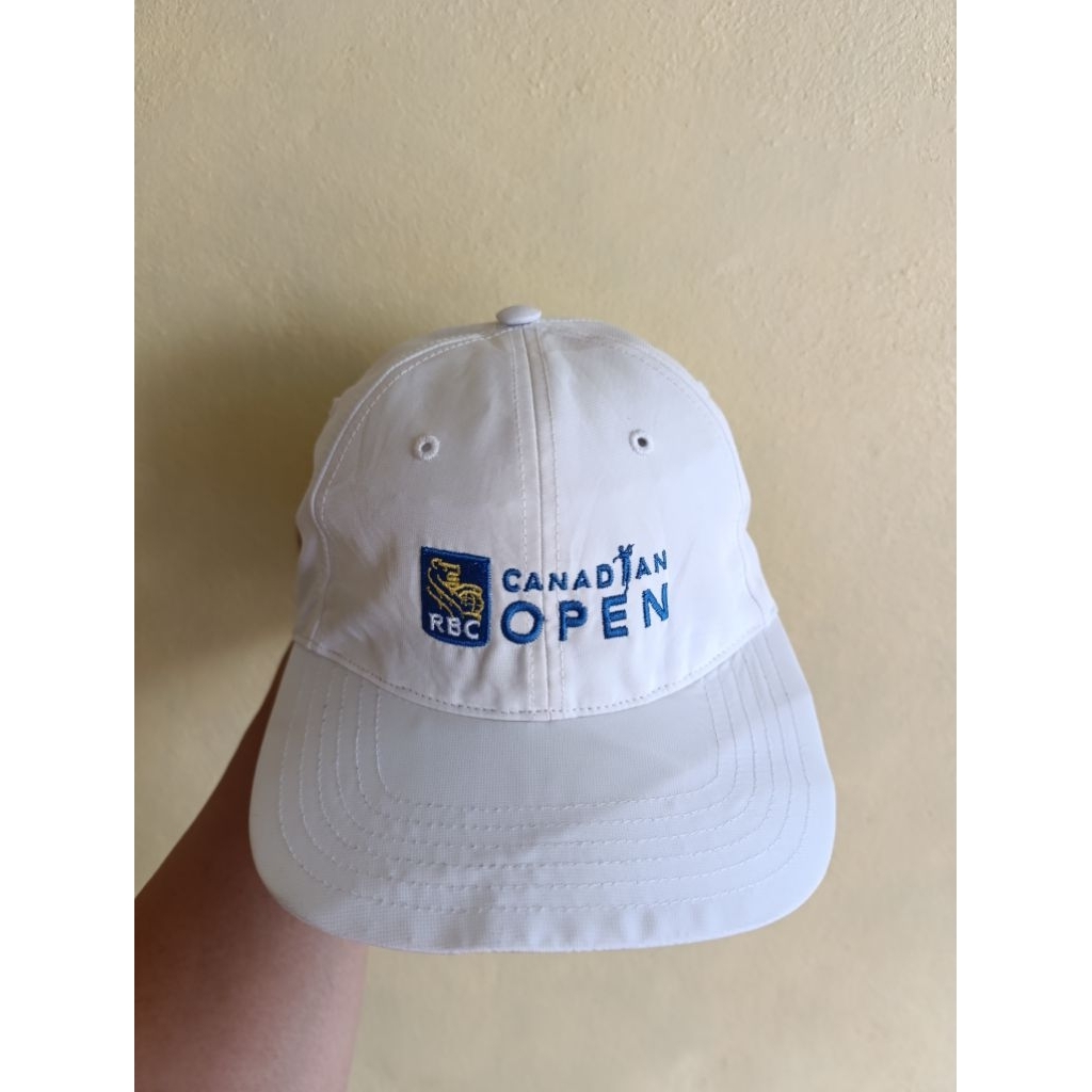topi golf pria original  polyester white