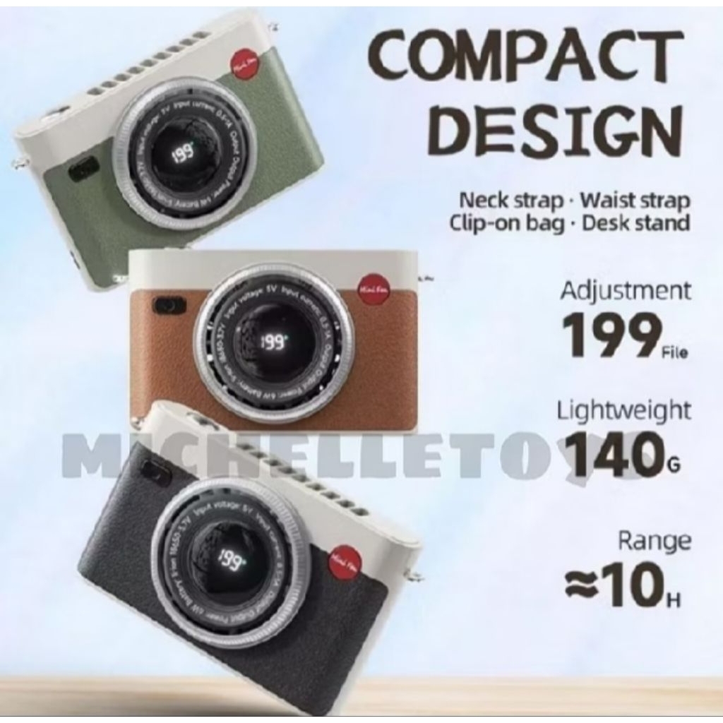 Kipas Angin Portable Design Compact Model Kamera Dengan Speed 199