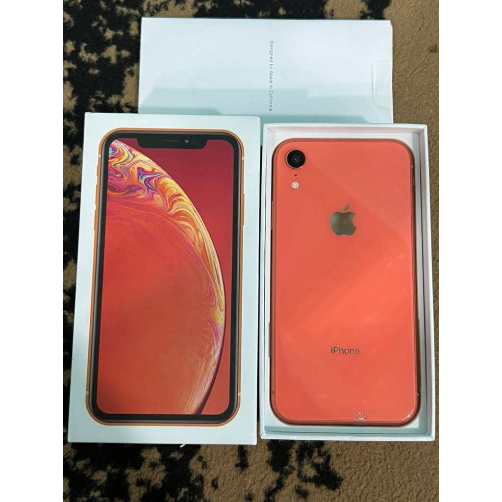iPhone Xr Coral 128GB  All Operator Kelengkapan fullset