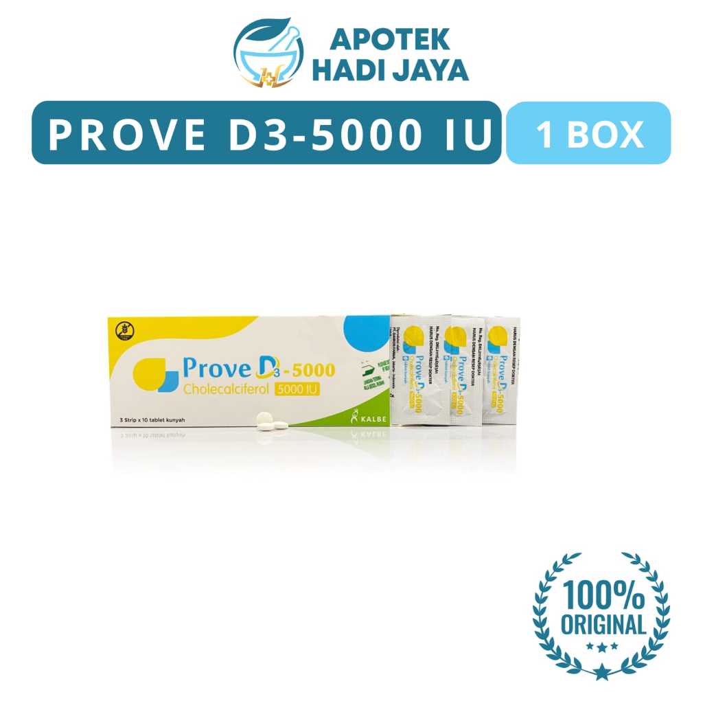 PROVE D3 - 5000 IU TABLET KUNYAH BOX (30 TAB)