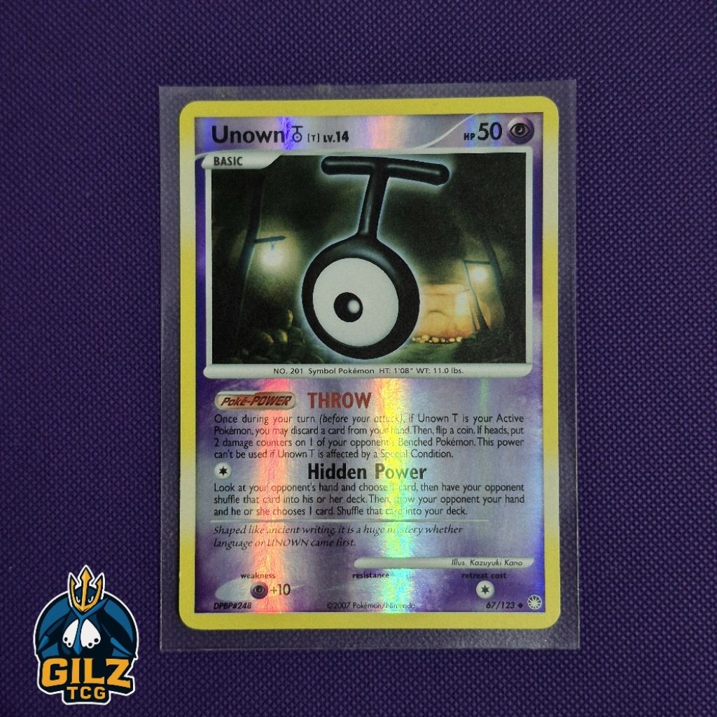 Kartu Pokemon Unown T Reverse Holo DPBP#248 67/123