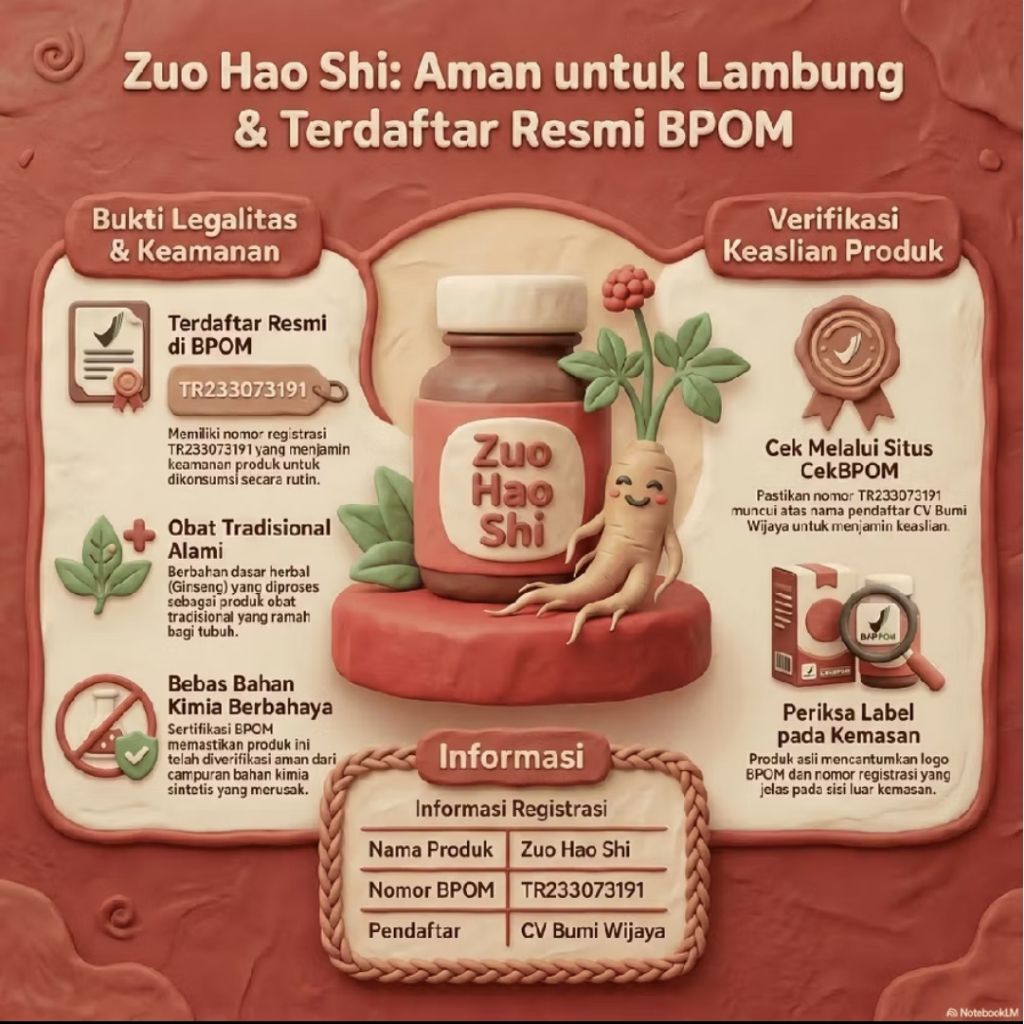 Zuo Hao Shi - Obat Cina Herbal Saraf kejepit - 1 pcs