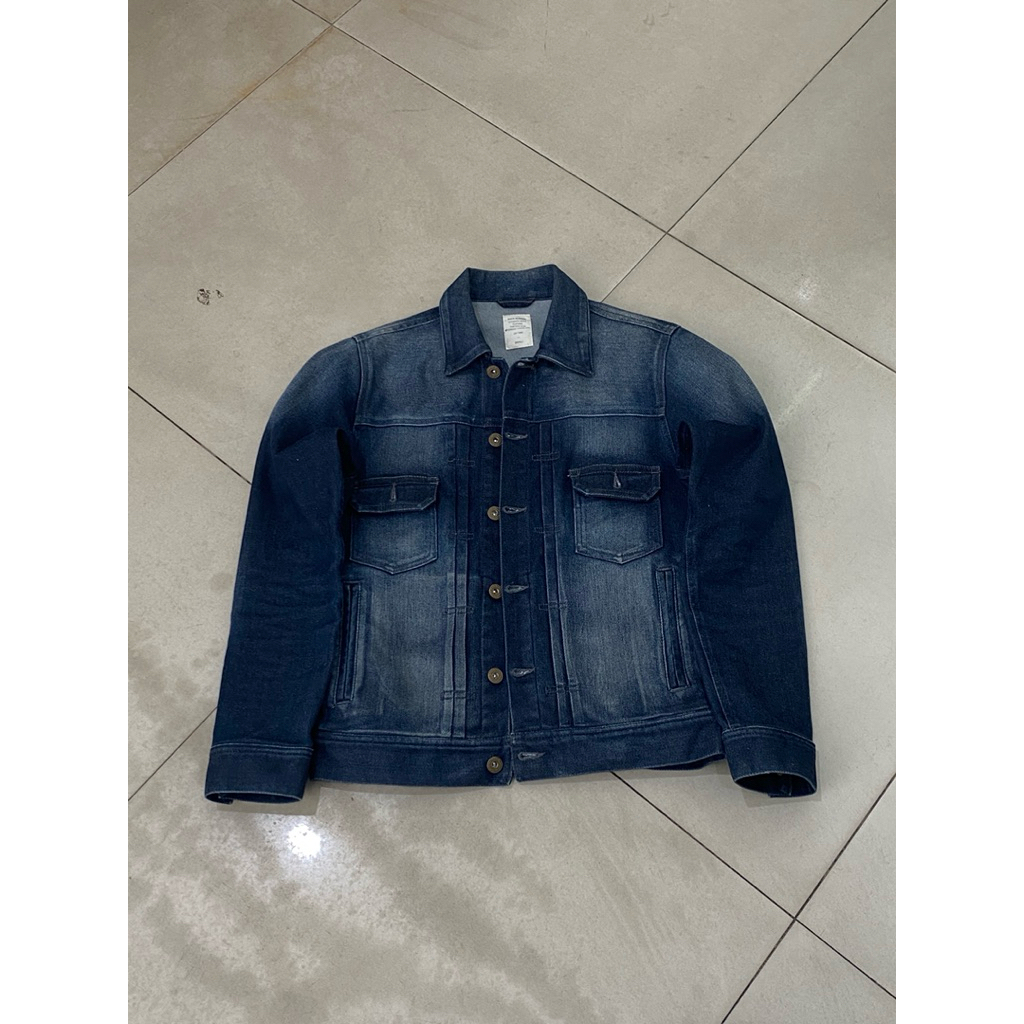 Jacket Denim Faded Back Number