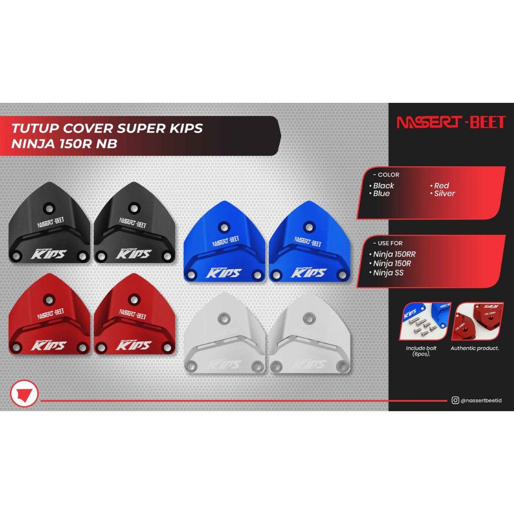 Tutup Cover Super KIPS Ninja 150R / 150RR / SS | Aksesoris Motor Racing Ninja