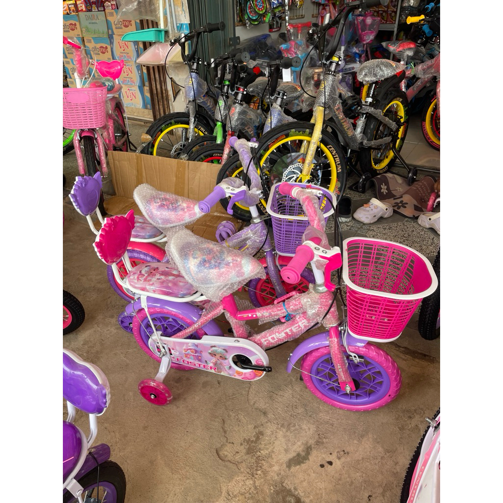 sepeda anak cewek ban busa 12inc