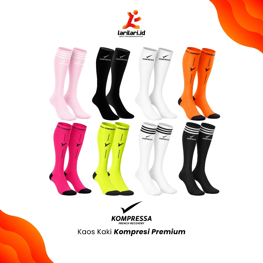 KOMPRESSA Kaos Kaki Kompresi Premium Made In France Recovery Sock Berkualitas