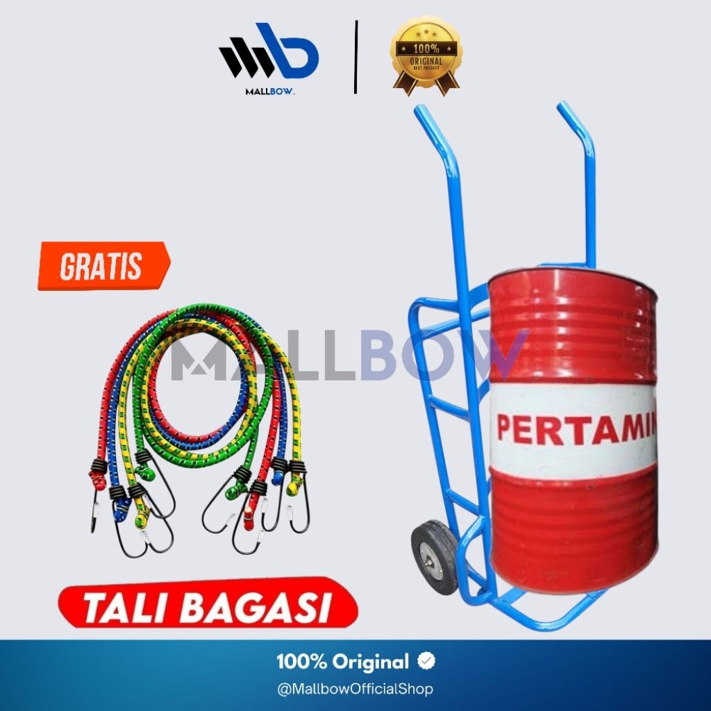 Mallbow | Troli Drum Oli / Trolley Drum / Handtrolley  / Alat Angkut Multifungsi Ukuran Jumbo Tahan 