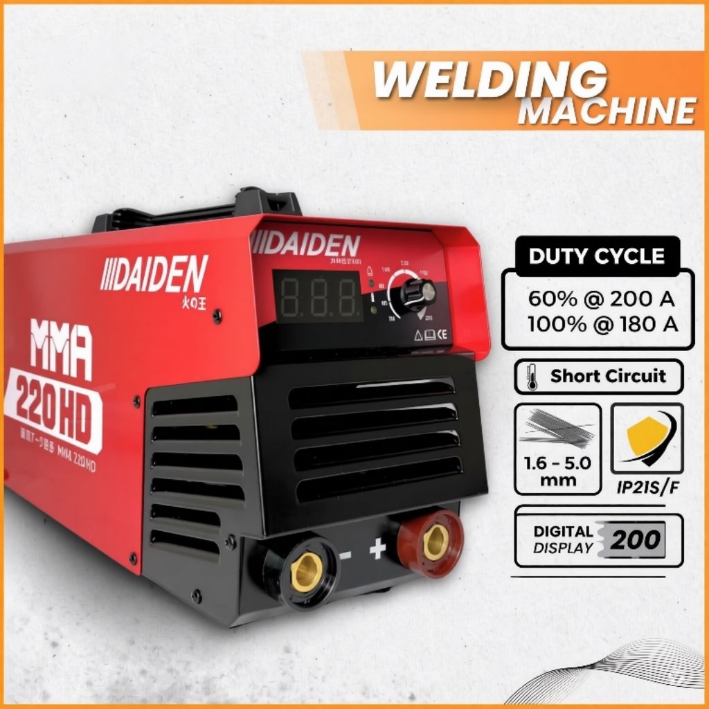 Mesin Las Daiden 220 HD Mesin Las Daiden Bandel Promo Murah 220 HD Ampere Inverter Las Daiden 220 HD