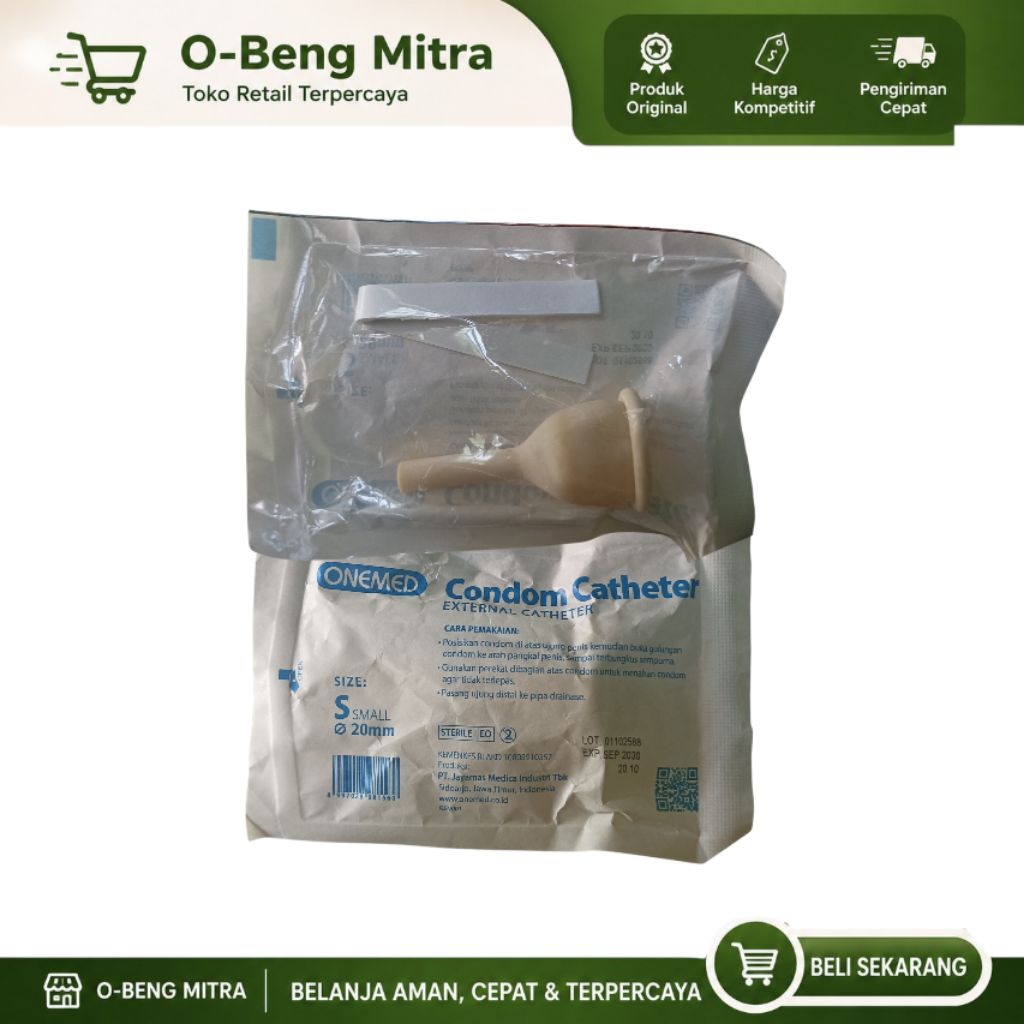 Condom Catheter ONEMED External Catheter Kateter Kondom Pria Urine Bag Steril | GEA Male External Ca