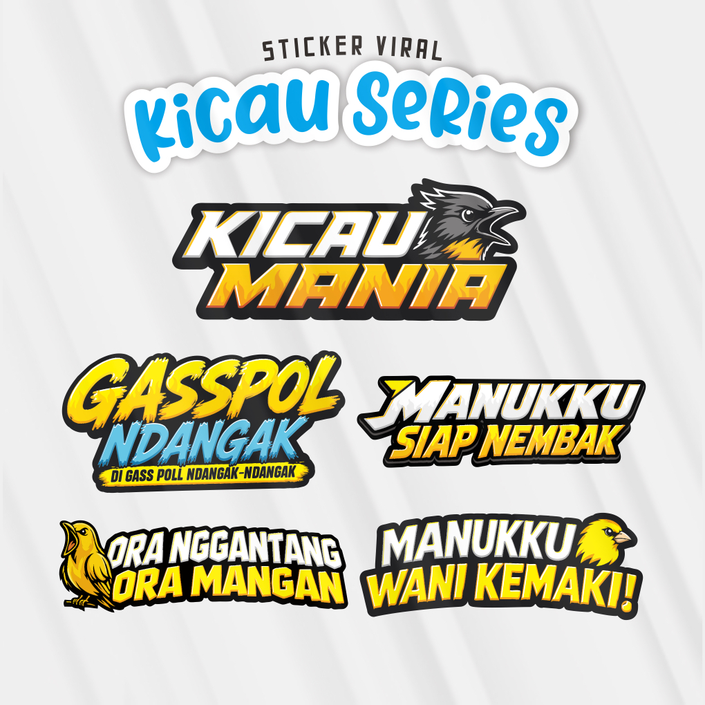 Stiker Viral Glossy Viral Kicau Mania Series Terbaru 2026 | Sticker Racing Herex Team Motor | Stiker