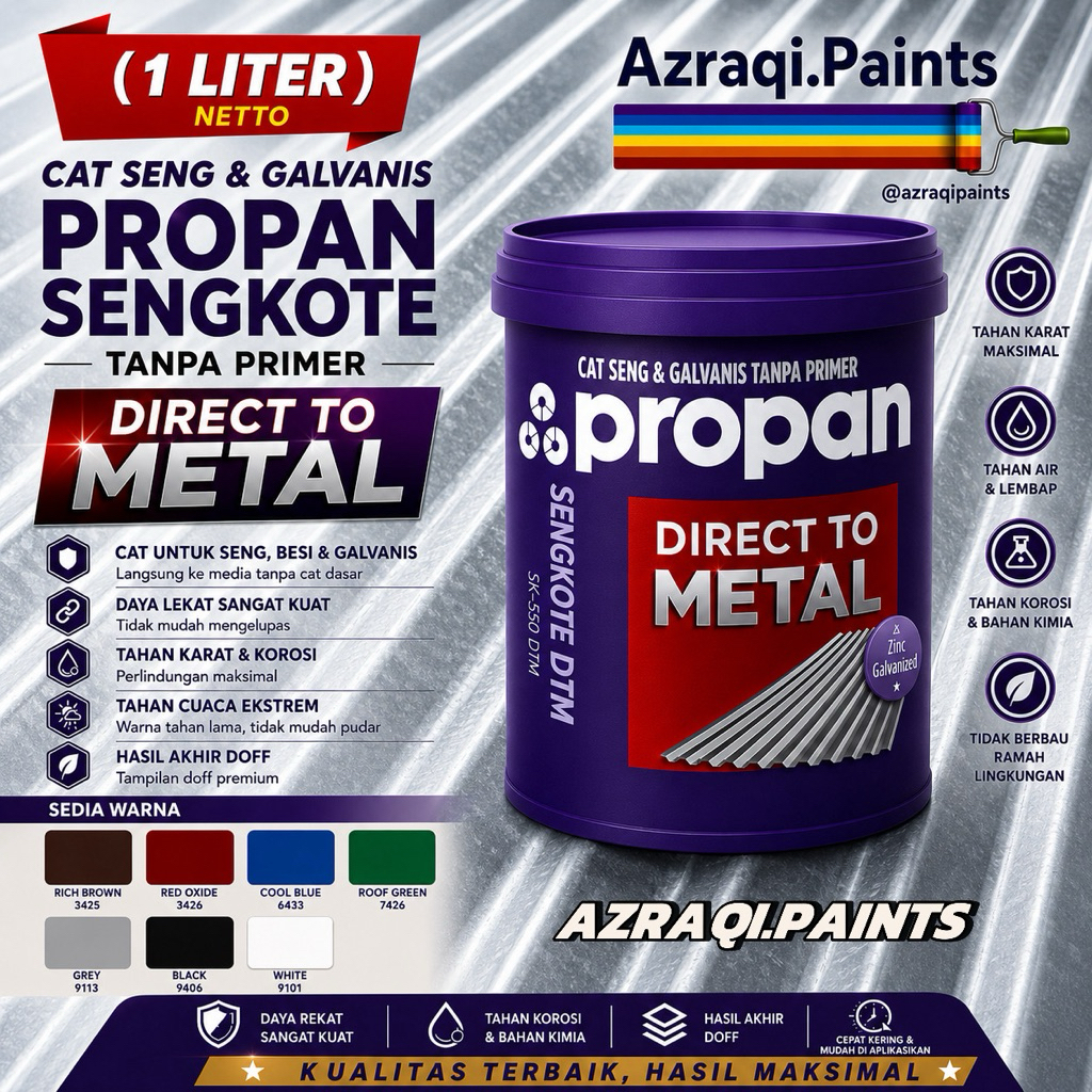 PROPAN SENGKOTE SK-950 WB ( 1 KG ) CAT SENG DAN GALVANIS ANTI KARAT WATERBASED