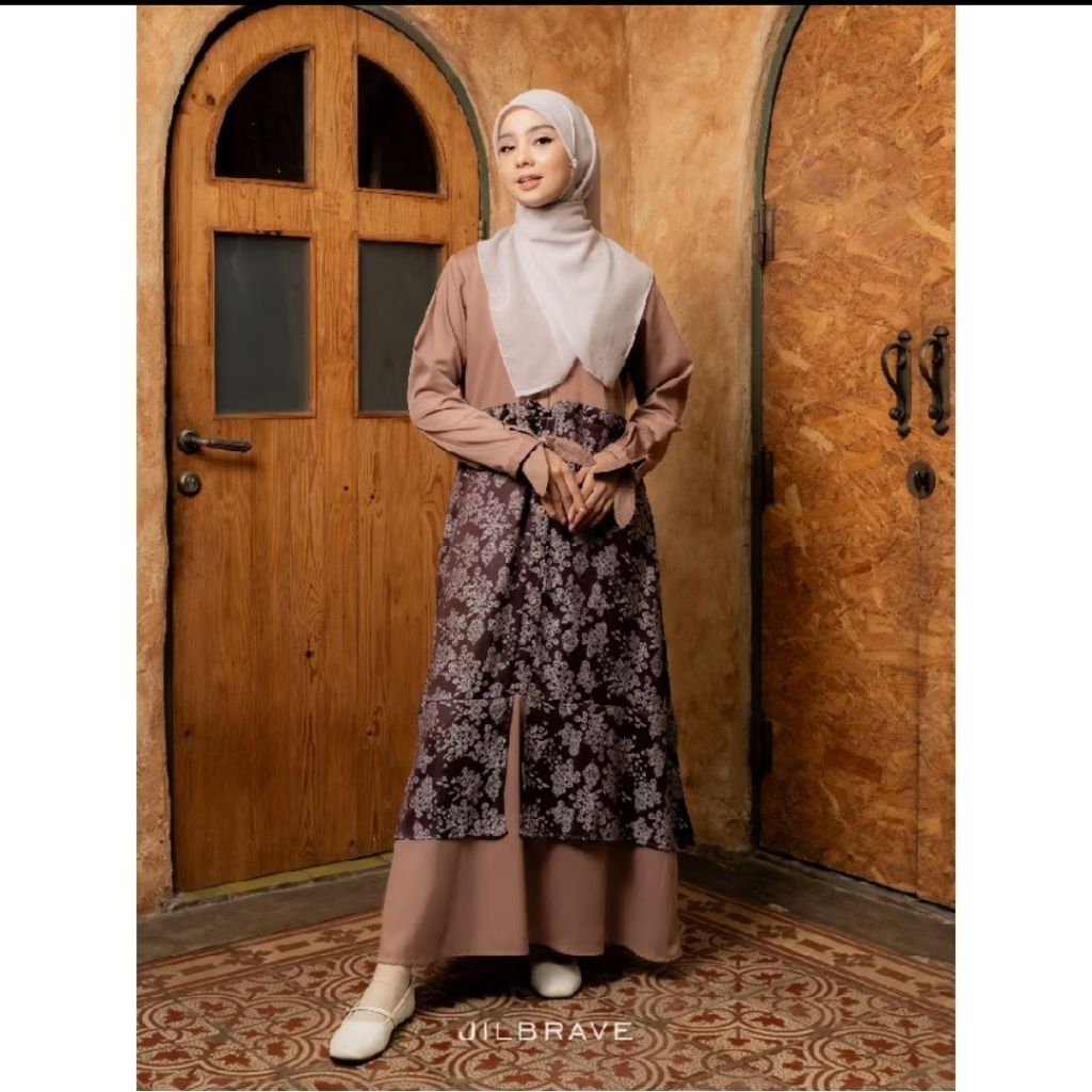 (New) Gamis Jilbrave Ailee Caramel Coffe