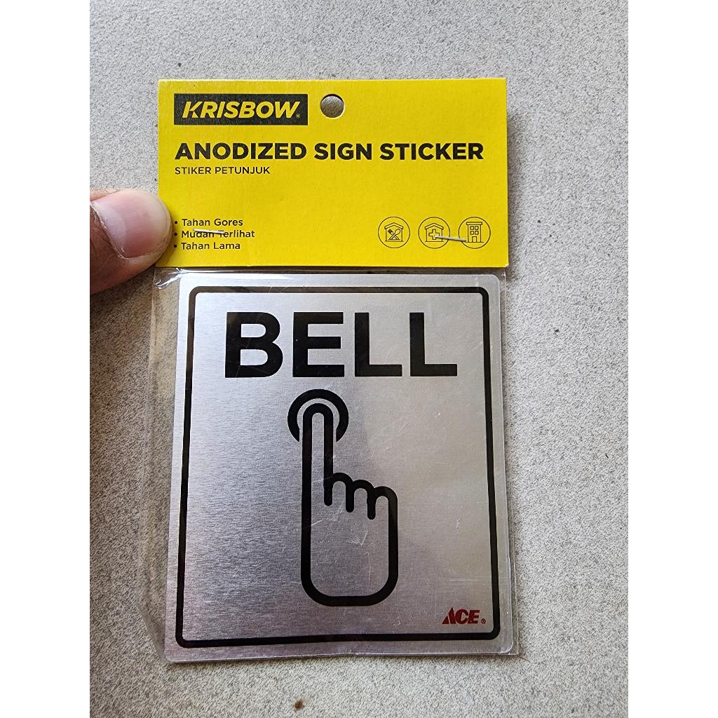 Krisbow Bell Anodized Sticker 9x10cm – BNIB, Sticker Bell
