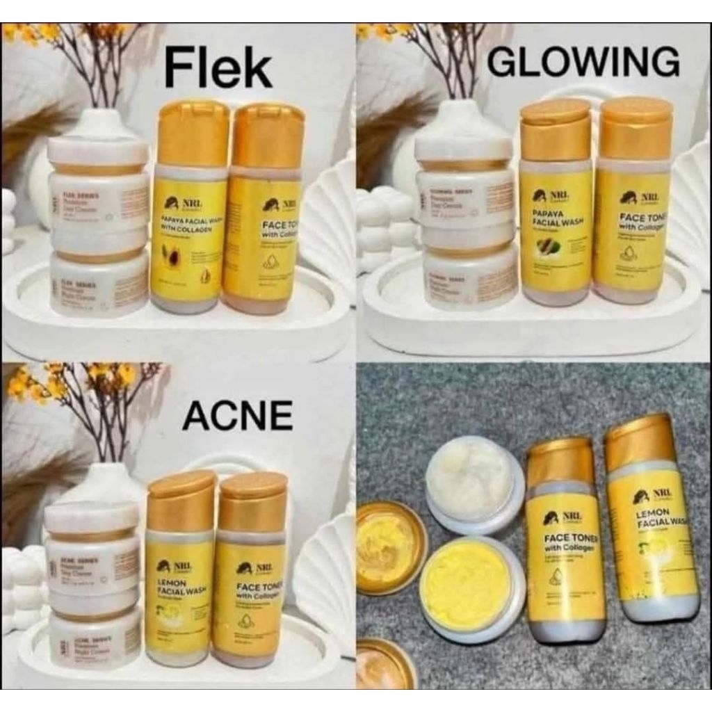 Cream NRL Ekonomis - Paket Flek: Mencerahkan Wajah, Mengatasi Jerawat, Menyamarkan Flek Hitam