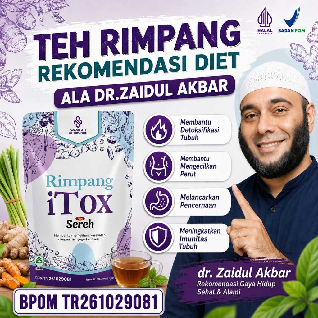 BPOM TEH DETOX & SLIMING TEA TEH DIET OBAT DIET TEH PELANGSING SEHAT DARI DALAM
