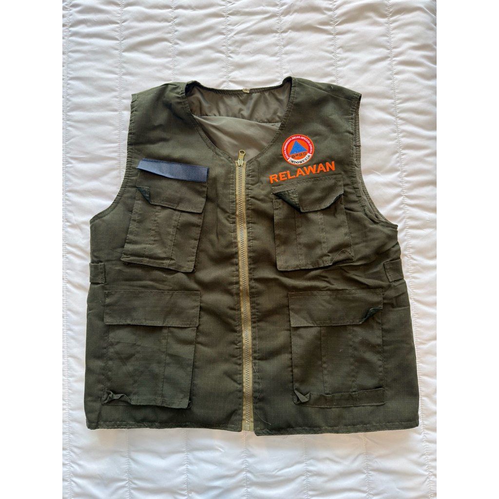 Rompi Relawan BPBD Taktis Lapangan Premium - Vest Outdoor Bahan Ripstop Berkualitas