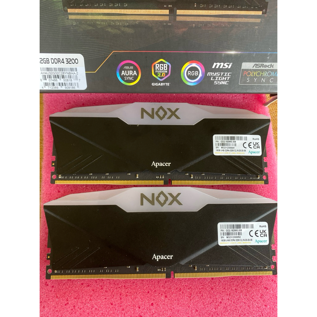 MEMORY RAM APACER NOX 3200mhz 16GB PER KEPING