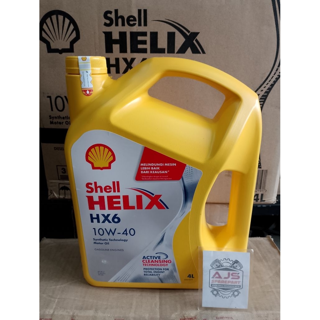 OLI SHELL HELIX HX6 10W-4L OLI MESIN MOBIL
