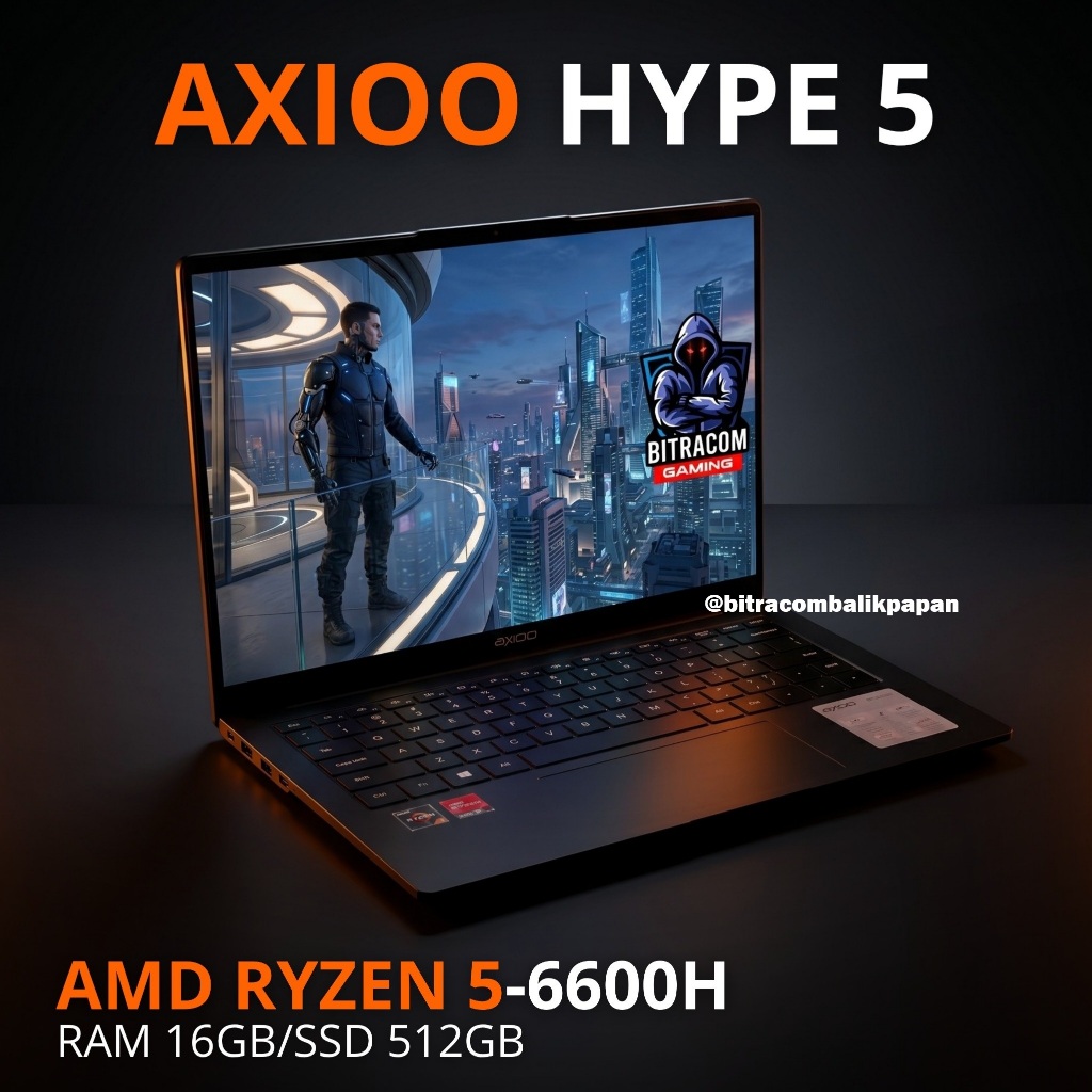 Laptop Axioo Mybook Hype 5 AMD X6-NBAXMH-X56-165R1 AMD Ryzen 5-6600H Ram 16GB