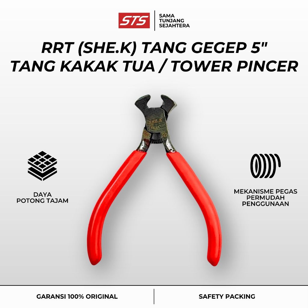Tang Gegep 5" Inch Mini - Tang Kakatua Cabut Potong Kawat Paku - Tower Pincer - RRT (SHE.K Tools)