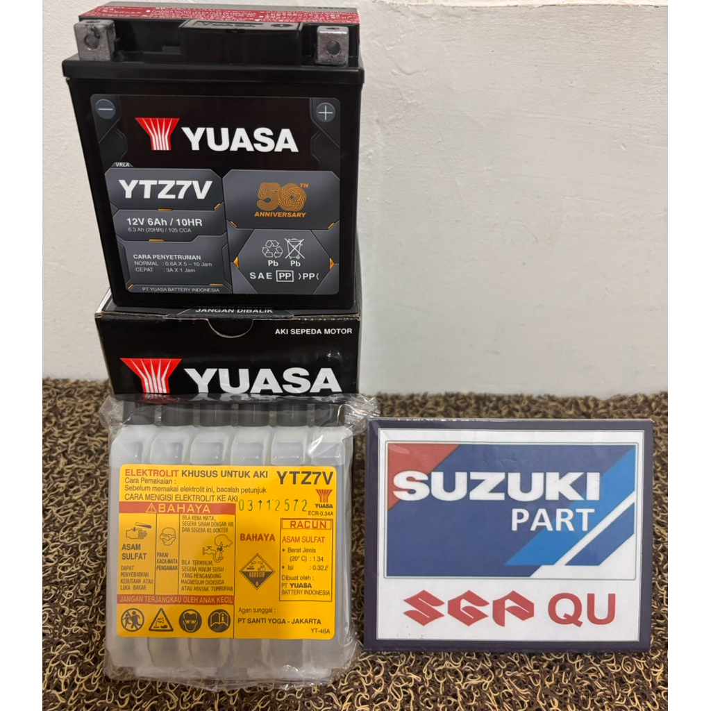Aki Kering YUASA Original YTZ 7V 12V 6Ah.