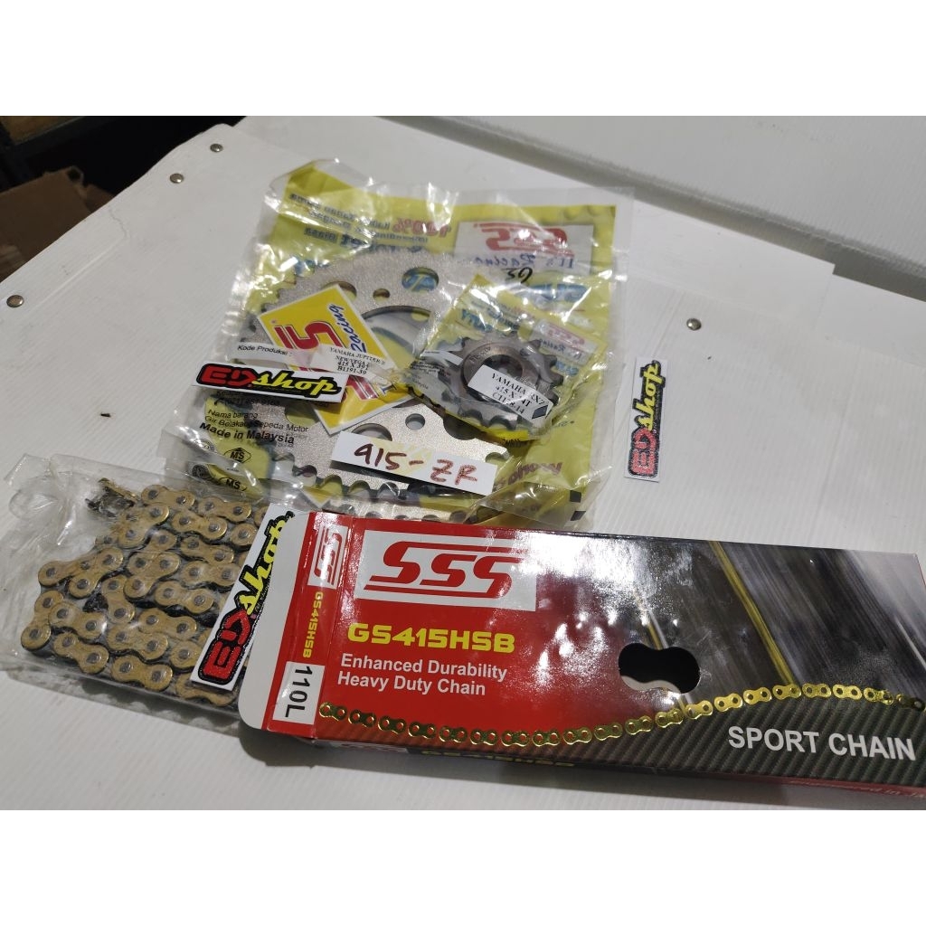 gear SET 415 tipis VEGA ZR full SSS racing JUPITER ZR ZI Z1 ROBOT SALIP injeksi SLIM balap ger gir