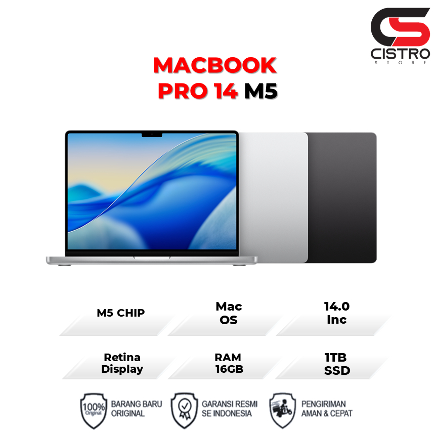 IBOX APPLE MACBOOK PRO 14 M5 10C GPU 16GB 1TB 10C CPU 14.0