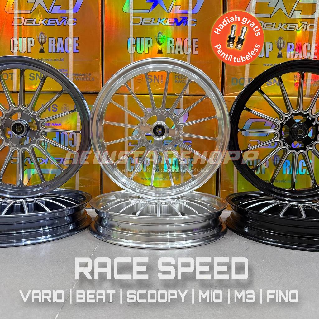 Velg Motor DELKEVIC Race Speed Palang 16 Ring 14 Vario Beat Scoopy Genio Mio M3 Fino Xeon Original