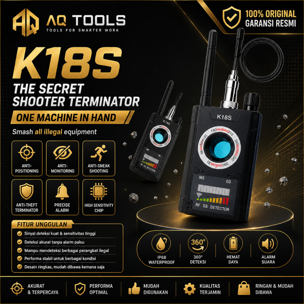 K18S GSM Signal Detector Anti Lacak Spy Car GPS Bug Detector RF Detector K18 S Anti Sadap Suara