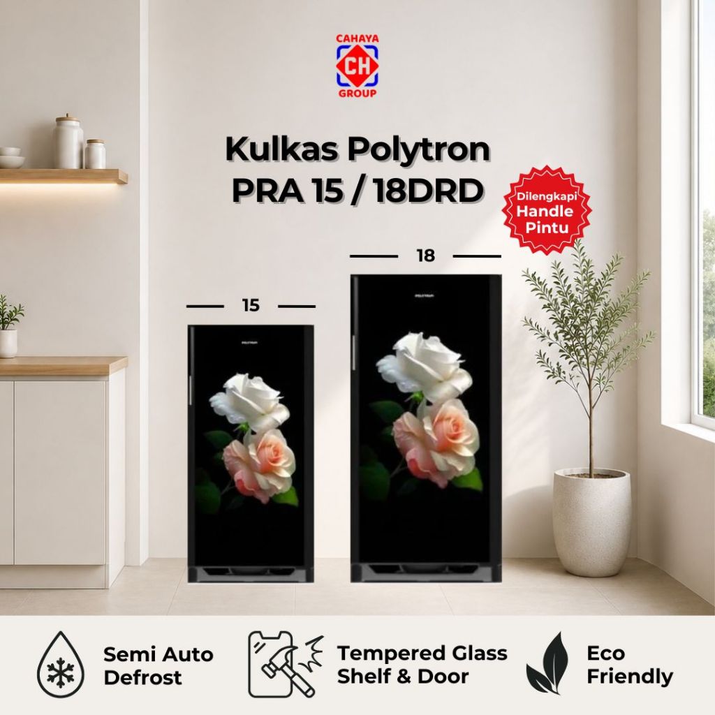 Kulkas Polytron Satu Pintu Belleza Varia PRA 15 18DRD