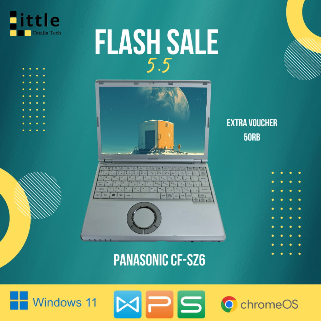 Panasonic CF-SZ6 Intel Core I5 Gen 7 Ram 8 Gb Ssd 256 Gb Siap Pakai Bergaransi