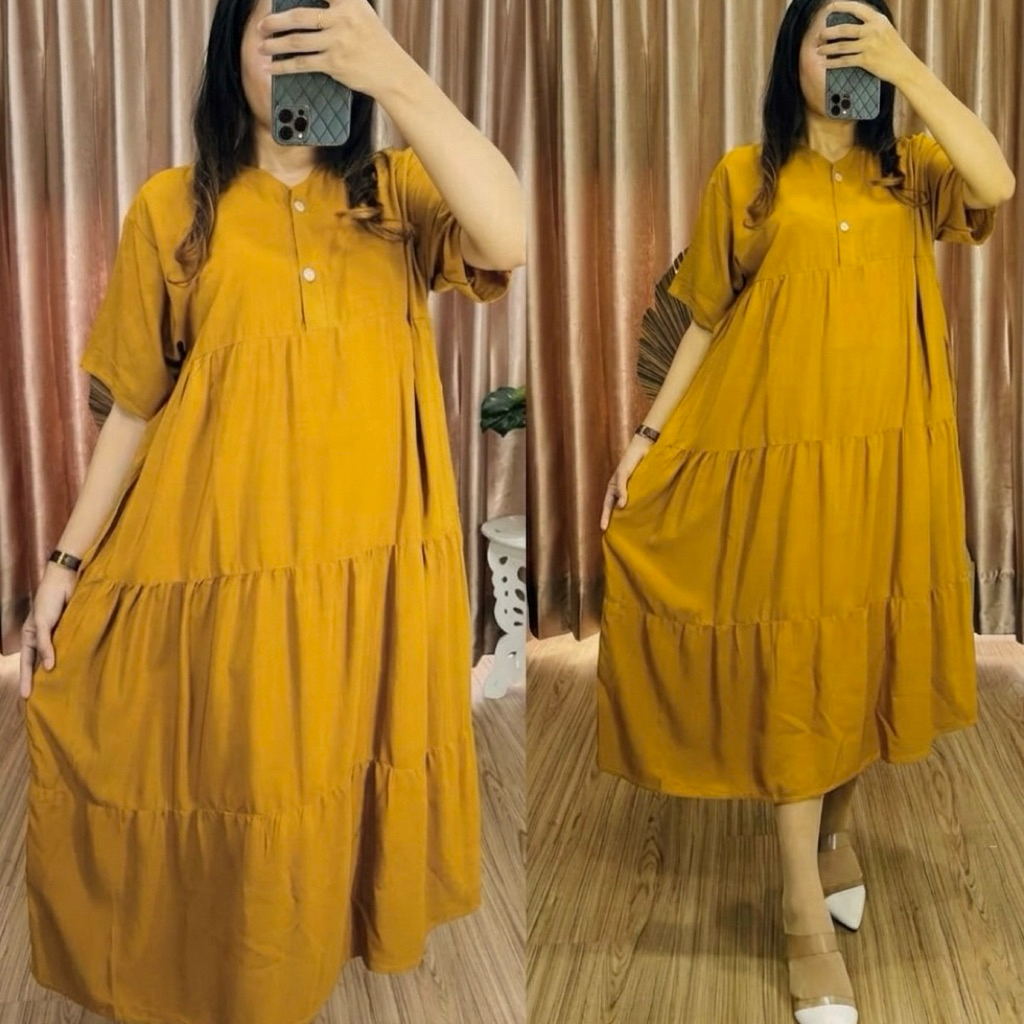 Daster Ruffle/Daster Ruffle Kekinian/Daster Busui/Daster Rayon Premium