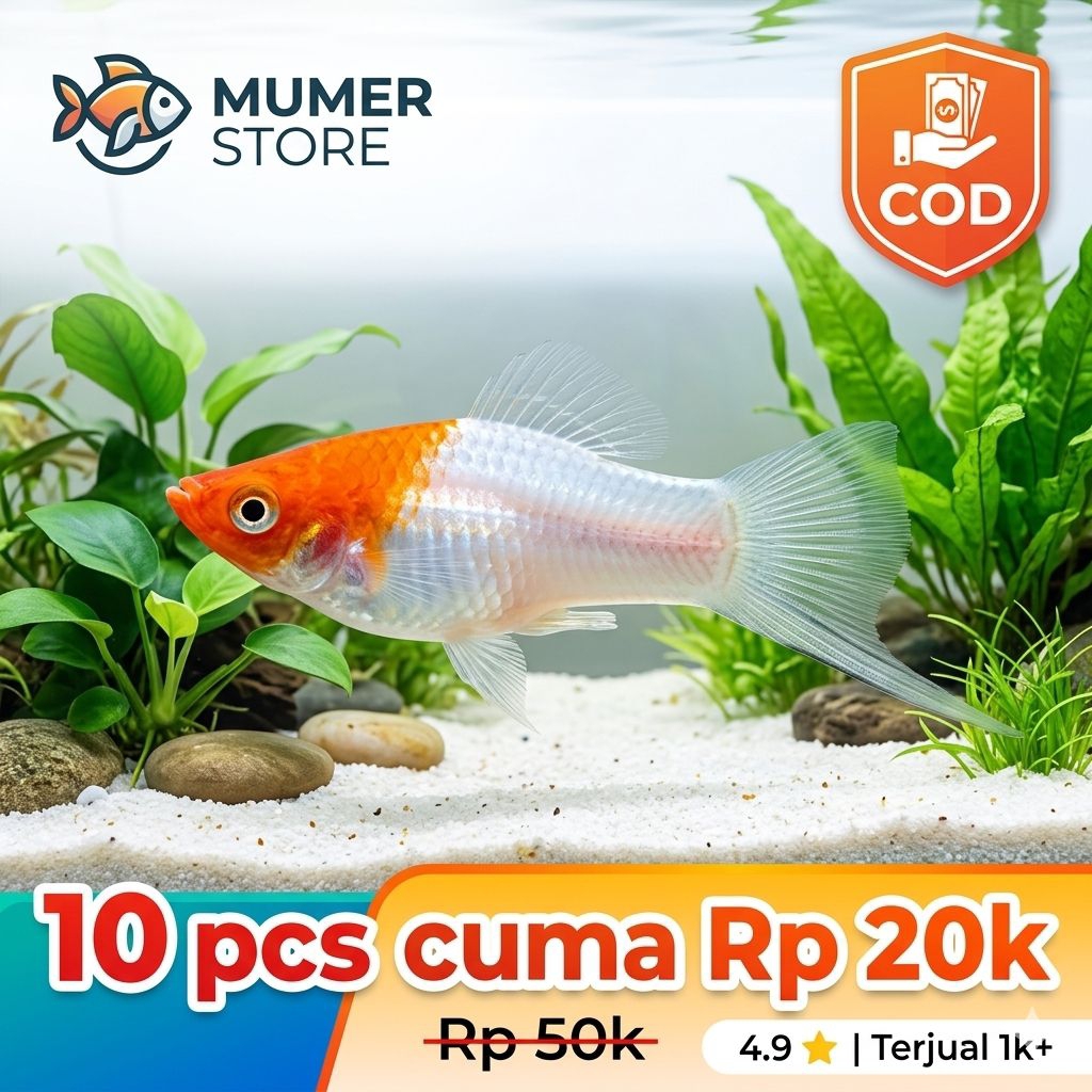 Platy pedang kohaku / hiasan termurah