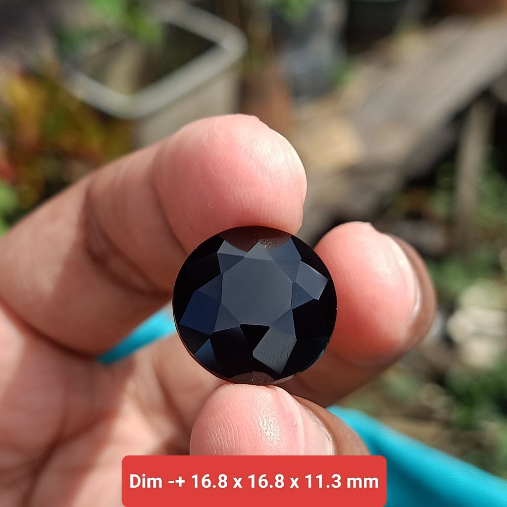 NATURAL BATU KECUBUNG KOPI SMOKY KALIMANTAN ( FULL CUTTING DIAMOND )