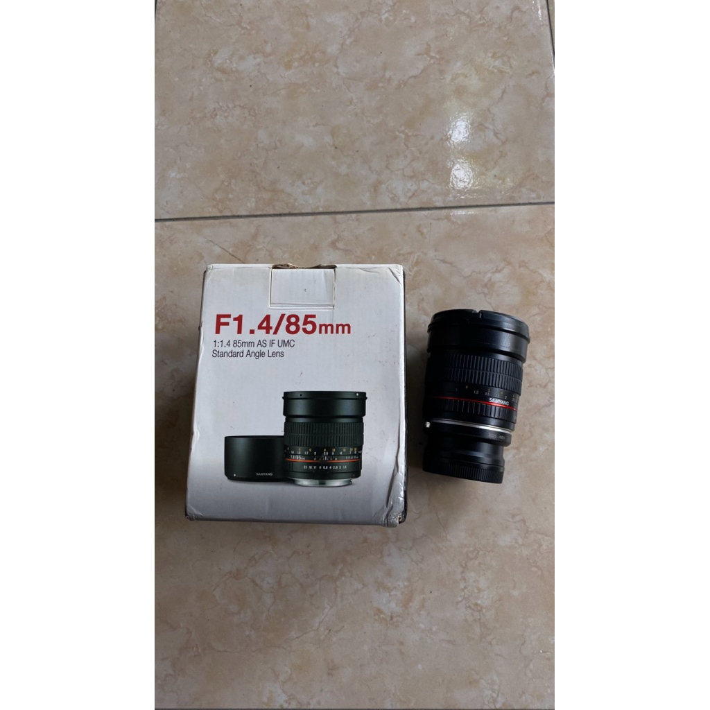 lensa 85mm samyang for canon free adapter sony