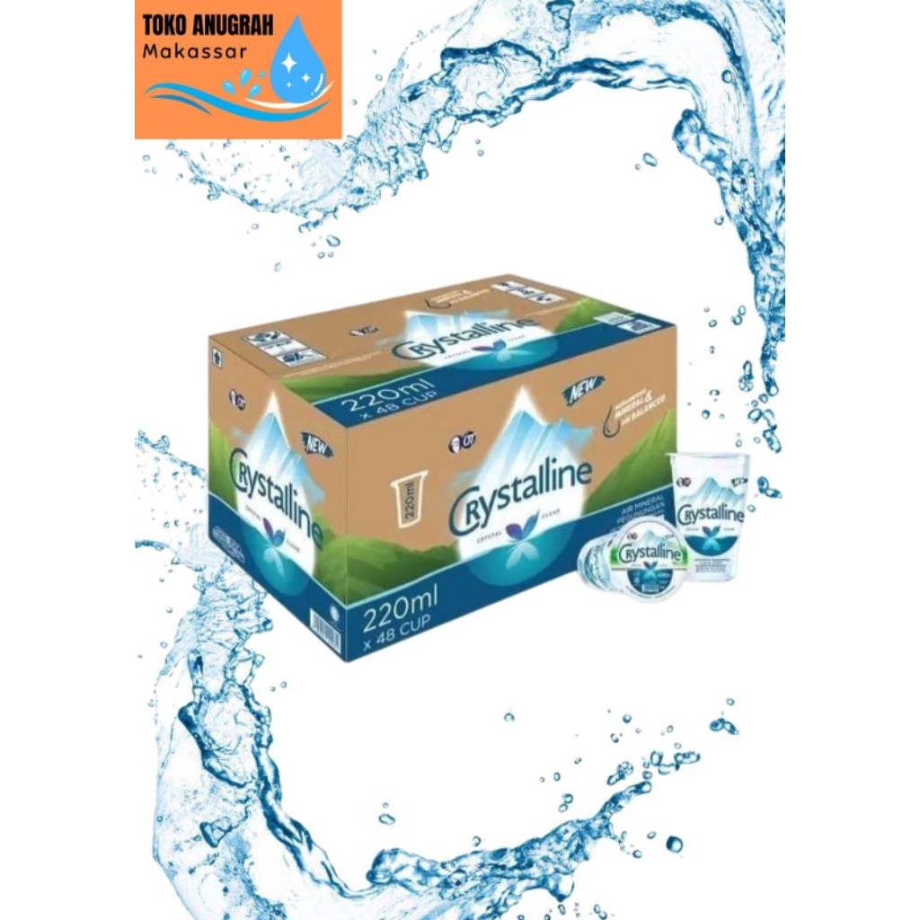 Crystalin Air Gelas 220 ml (1 dos isi 48 cup)