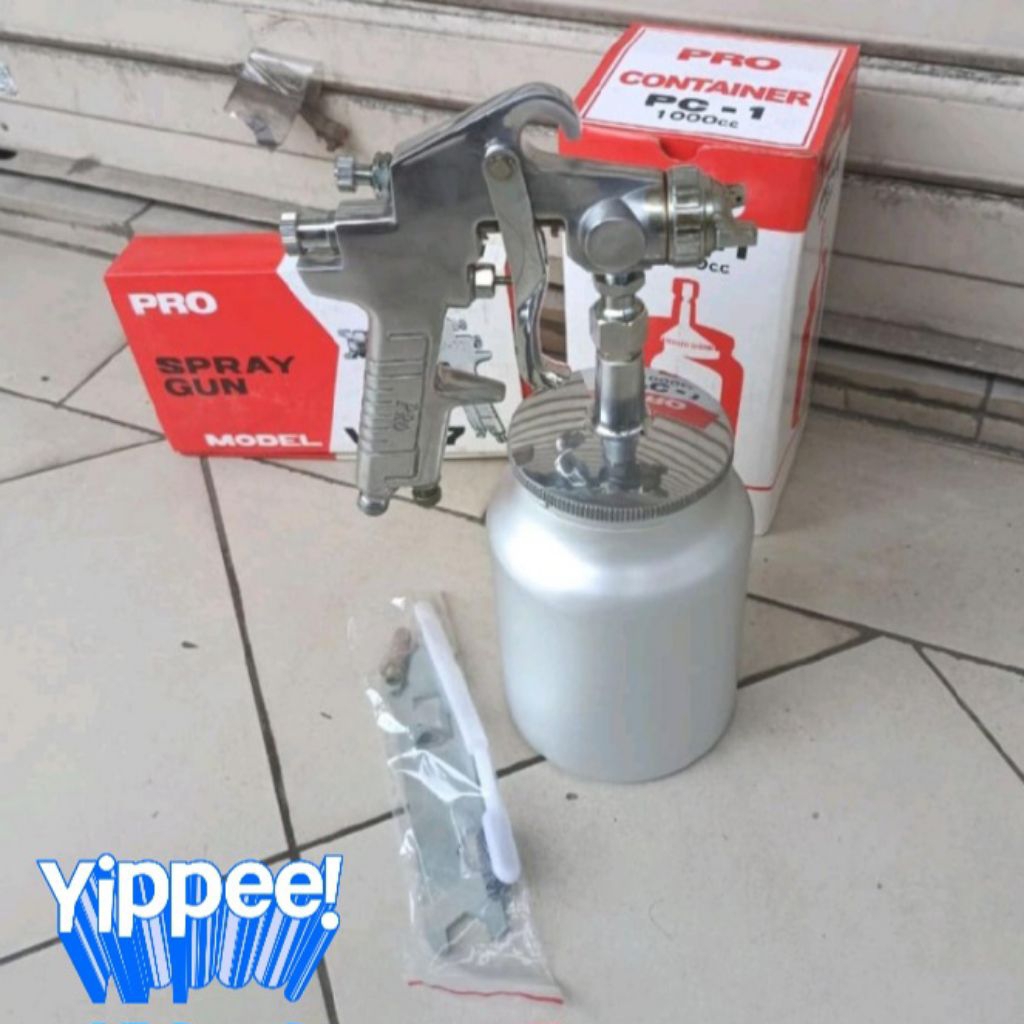 spray gun pro W-77 tabung bawah 1000cc