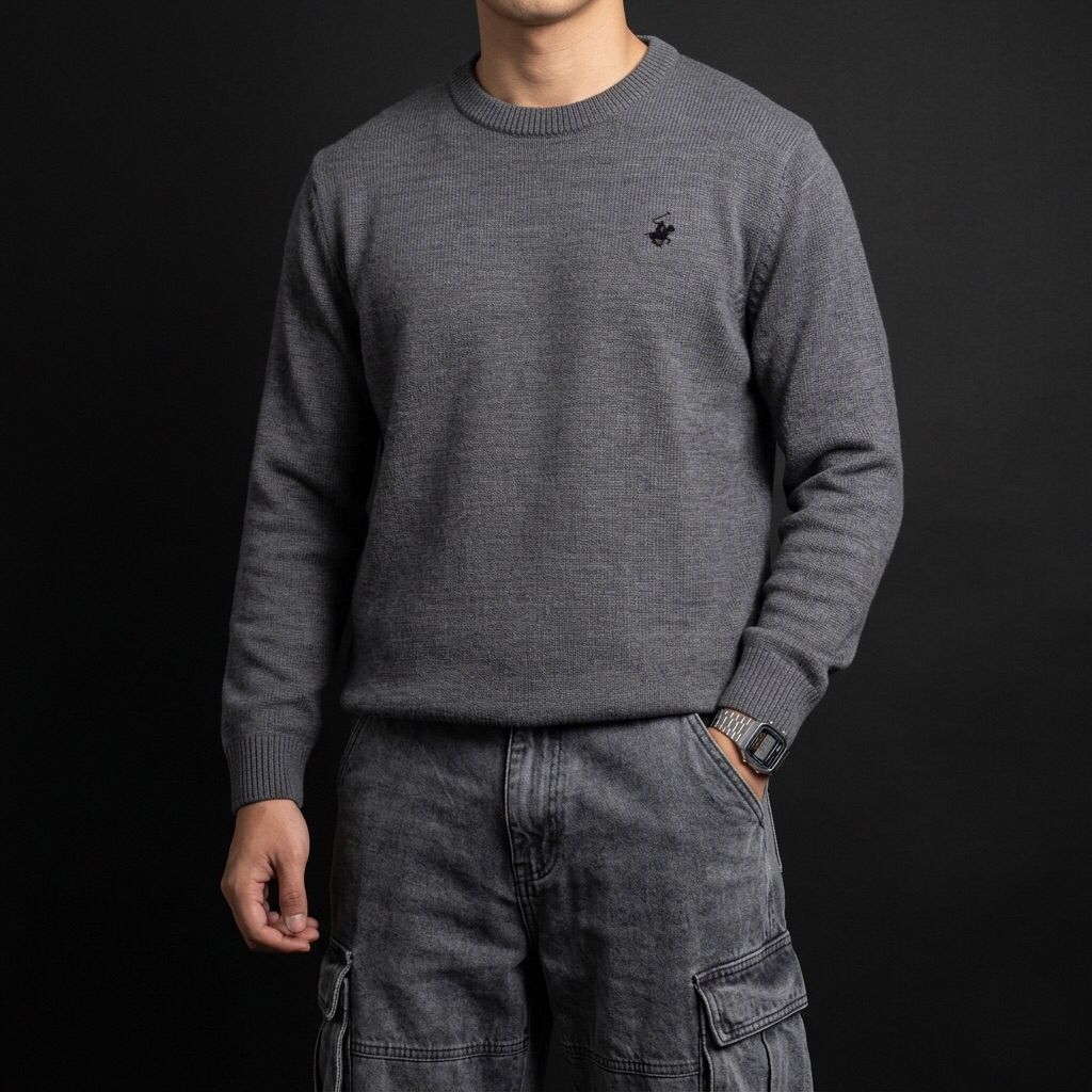 SWEATER BY POLO BEVERLY WITH DARK GREY COLOR