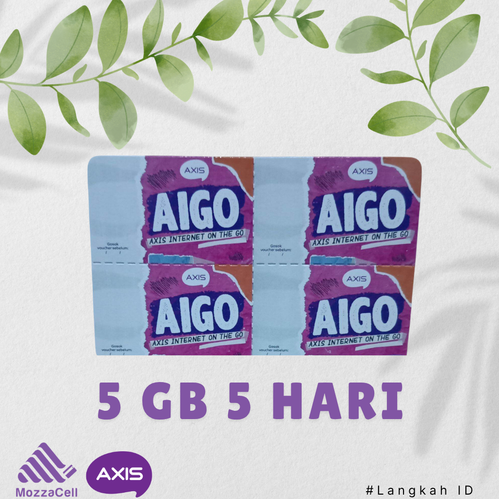 Voucher AXIS AIGO Mini 3GB 5GB 8.5GB / 2 3 5 Hari Kuota Internet Data