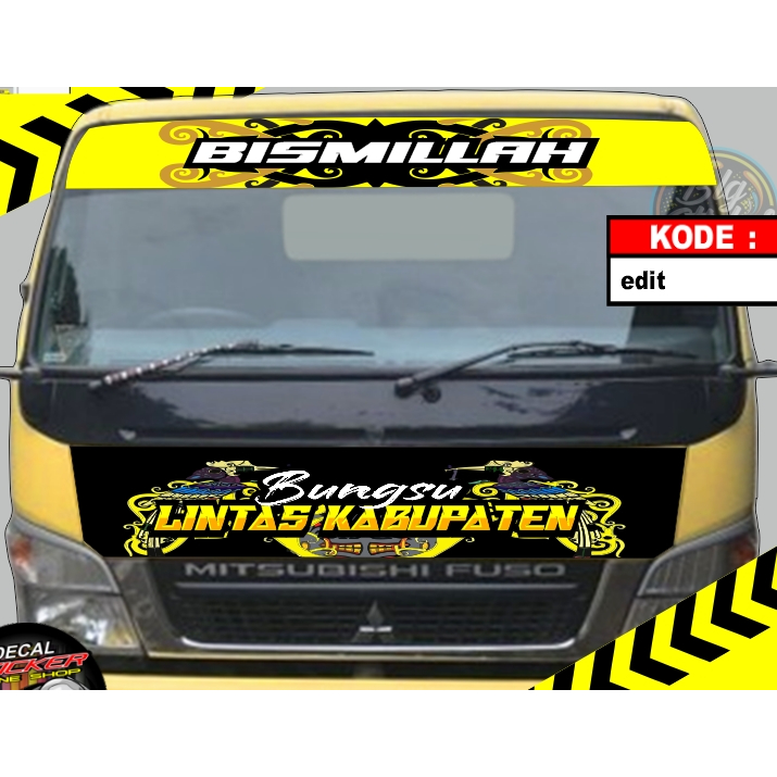 STIKER KAP + KACA DEPAN TRUCK CANTER HDL DECAL PRINTING STICKER