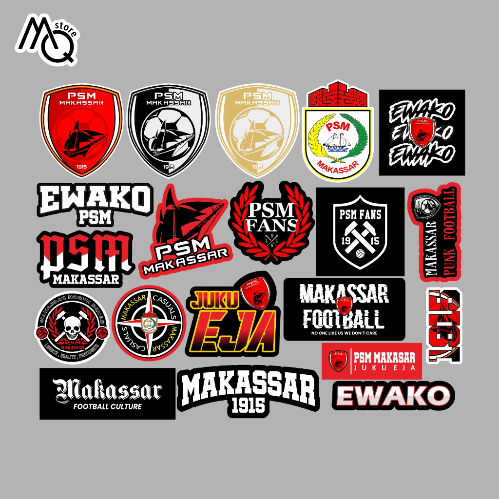 Stiker Pack PSM MAKASSAR (20pcs)- PREMIUM STIKER