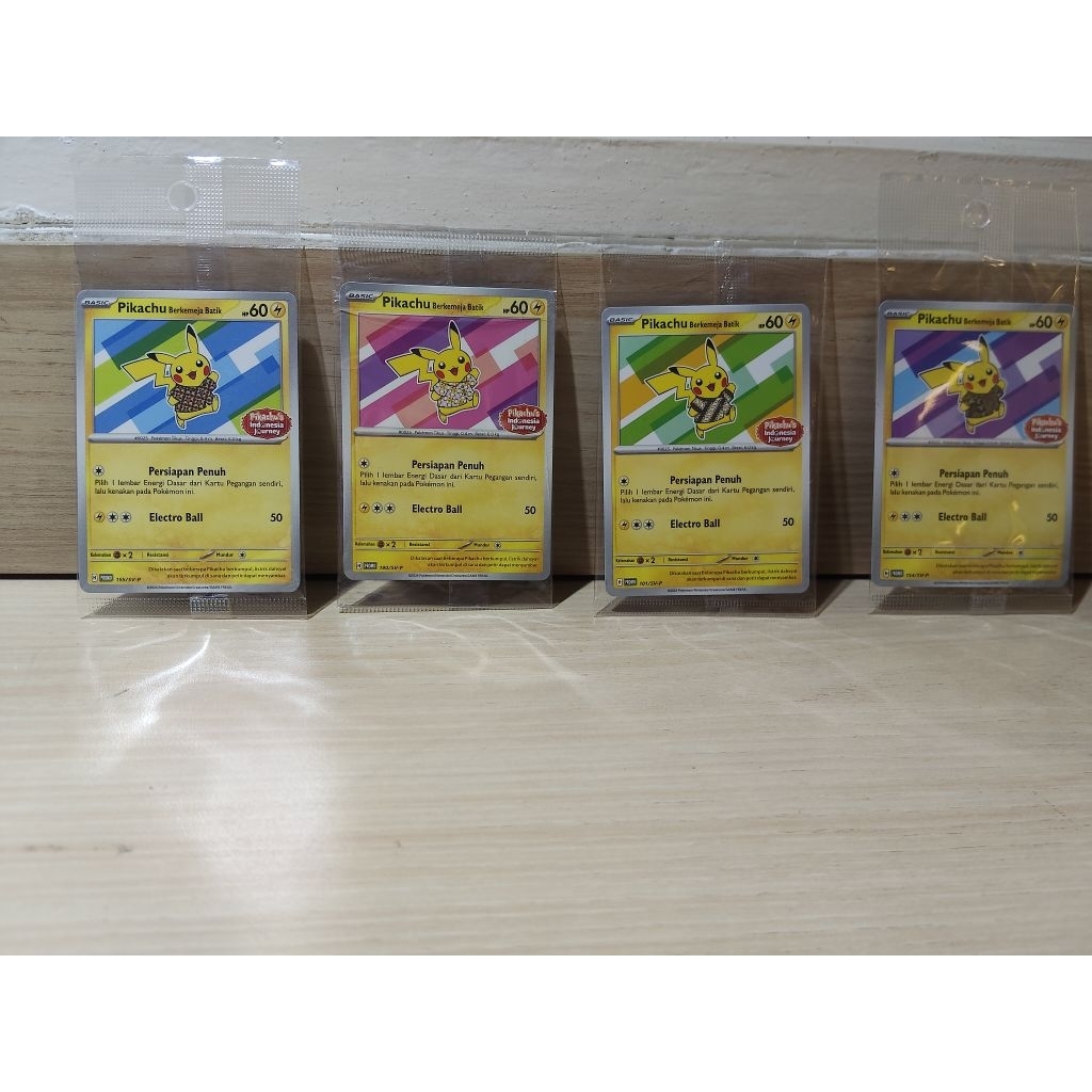 Kartu Pokemon Indonesia - Pikachu Berkemeja Batik 1 SET