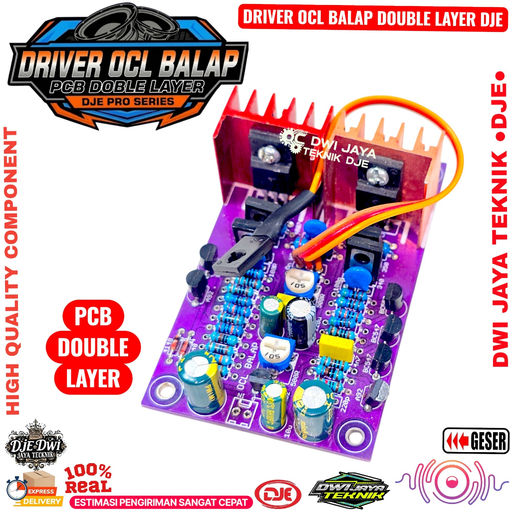 Driver Power OCL Balap PCB Double Layer Purple Edition DJE Pro Series Original