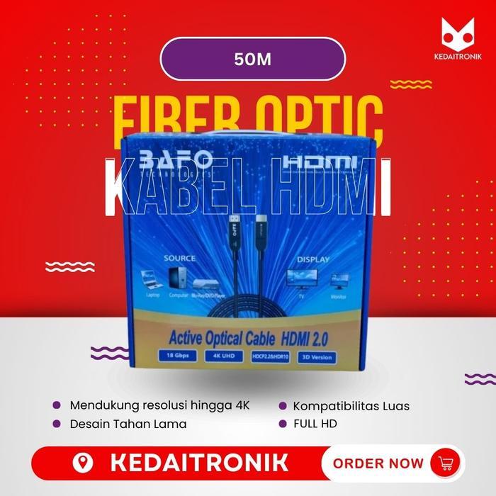 Original Kabel HDMI Fiber Optic BAFO 50M 100M Cable 50 Meter100 Meter Hdmi FO AOC