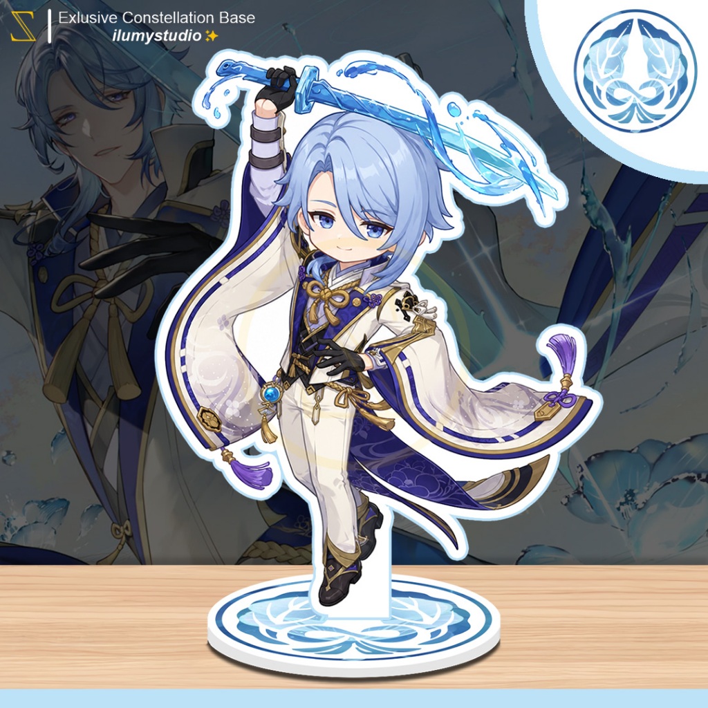 Genshin Impact Ayato Kamisato Figure Standee akrilik - Exlusive Constellation Base ilumystudio